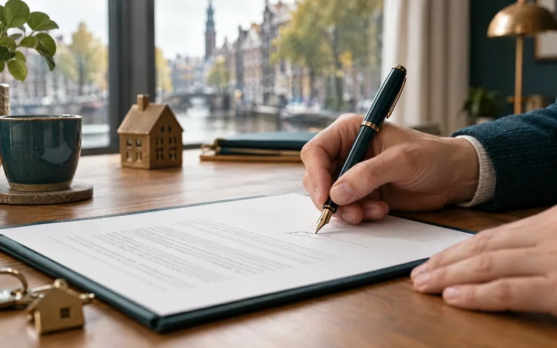 Moet de koopovereenkomst bij de notaris getekend worden?